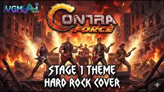 Contra Force (NES) - Stage 1 Theme [Hard Rock Remix] | AI Cover