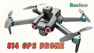 Дрон 814 GPS | Обзор дрона | Камера 8K, встроенный пульт дистанционного управления экраном и сист...