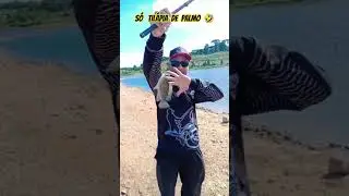 S&oacute; til&aacute;pia de palmo 🤣 com @RafaelsoPescaPiraquara