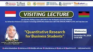 Visiting Lecture program organized by the Faculty of DMI St. John the Baptist University Day 3