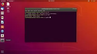 Write a java program to display message in ubuntu operating system