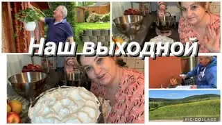 Влог из Германии,Муж готовит,а я пеку, Баварский пирог с ревенем и шапочкой из безе немецкая выпечка