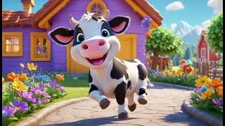 Baby Cow Say Moo Moo Moo | Cute Animal Sound Song for Kids | Rhyme Zoo