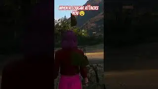 when a cougar attacks you and you didn't have time to shoot 😅 #cougar #gta5online #girlgamer #shorts