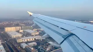 Lufthansa Airbus A319-100 landing at Frankfurt Airport, FRA