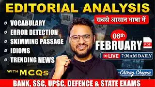 🔥Editorial Analysis | 5th Feb 2026 Vocab, Grammar, Skimming, Idioms, Reading | Bank | SSC | UPSC