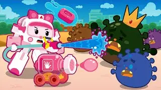 Let's Fight Off the Germs on Our Hands and Feet!│POLI Clean Quest│POLI Game│Robocar POLI TV