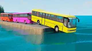 Flatbed Trailer Tractor Truck Log Bridge Car Recovery - Rails & Trains - BeamNG.Drive #506