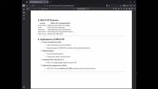 16 Transport Network - MPLS-TP (Multiprotocol Label Switching - Transport Profile)