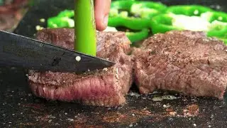 The Ultimate Steak! - Fried beef on rocks in the forest | jungle kitchen
