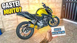 QUANTO GASTEI EM ACESSÓRIOS NA CB TWISTER 300F *ME SURPREENDI