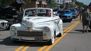 140 Cars Leaving Car Show -  Pan O Prog Car Show Lakeville July 2022
