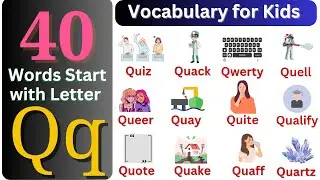 Letter Q Words for Kids | English Vocabulary Words | Learning Videos for Kids