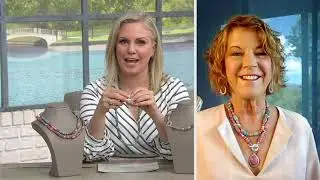 American West Sterling Silver Gemstone Beaded Toggle Necklace on QVC