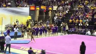 Lloimincia Hall - perfect 10.00! Final floor exercise. LSU vs. Minnesota 3/6/15