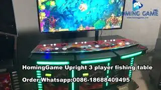Overview Hot Upright 3 player fishing table game machine by HomingGame#fishtablegame #fishinggames