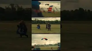 RAF Falcons Parachute Display At RAF Cosford Airshow  #britishforces #raf #parachute