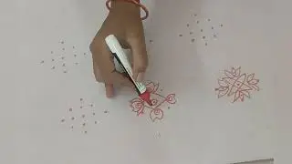 Kolam designs with dots small size 🌺🌺 easy rangoli design #mugguluchukkalamuggulu #shortvideo 