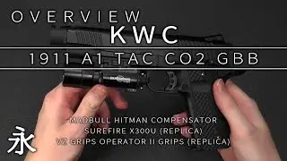 Overview: KWC 1911 A1 TAC CO2 GBB pistol (Customized)