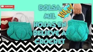 COMO TEJER BOLSA MIL HOJAS EN RELIEVE A CROCHET!!! 🍃🍃🍃🍃 PASO A PASO!! BAG THOUSAND LEAVES TO CROCHET