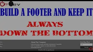 Footer always on bottom with responsiveness | CSS tutorial | how to keep footer down the bottom page