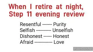 @AA100011 - AA step 11 - Evening  Review - p86