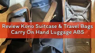 Review Kono Suitcase & Travel Bags Carry On Hand Luggage ABS+PC Hardshell Trolley with TSA Lock and