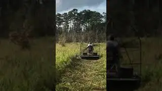 Homemade mini airboat with 37 hp engine