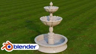 Blender 4.1 - water fountain modelling in blender