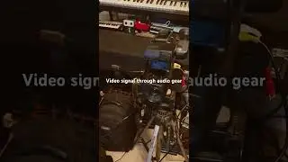 Running video signal through audio mixer. #videoglitch #projector #videothroughaudiogear