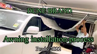 Процесс установки тента Dune на Toyota Prado с использованием поперечин