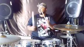 Larry A Jackson Playing to Free Drumless Tracks 