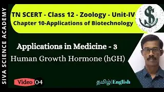 04. Human growth Hormone (hGH) | Applications in Medicine -3| Chapter 10 | Class12 Zoology | TNSCERT