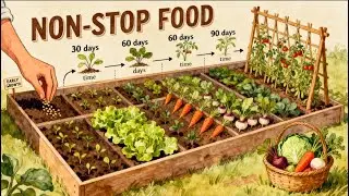 Выращивайте продукты питания 365 дней в году, используя эту систему последовательной посадки.