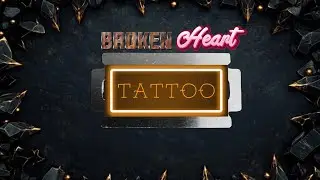 easy tattoo 💔broken heart with blade||tattoo trick video #tattoos #trick #youtube #broken 