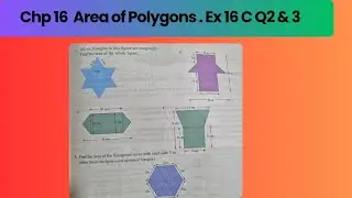 EX 16 C ( Q2 c, d, e, f and Q3 ) Chp 16 Area of Polygons. Class 8. Oxford Maths