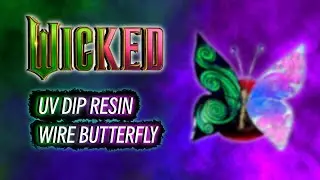 Скульптура бабочки из УФ-смолы и проволоки WICKED:FOR GOOD