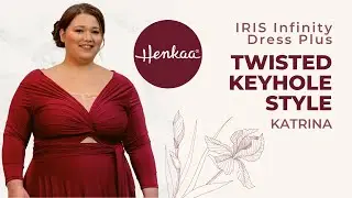 IRIS KATRINA Twisted Keyhole Long Sleeve Convertible Wrap Dress Style Tutorial HENKAA