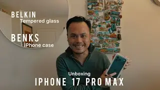 IPHONE 17 Pro Max Blue Unboxing & Belkin Tempered Glass | Benks iPhone Case