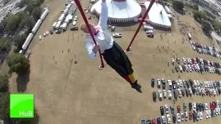 Bello Nock Helicopter Stunt