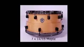 Precision Drum Double Diameter snare demo - 7 x 14/15 Maple