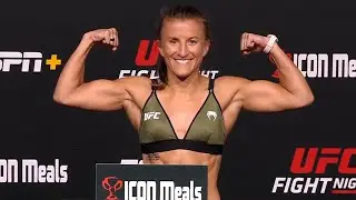 Sam Hughes and Elise Reed - Official Weigh-ins - (UFC Fight Night: Holm vs. Vieira) - /r/WMMA