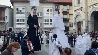 Preparing the children for carnival in Mundaka, The Basque Country. 2023.