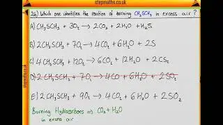 BMAT 2011 Section 2 - Q26 Chem - Burning Dimethylsulfide - Worked Solution