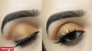 create this beautiful shimmery eye look only with 2shades ❤️ ❤️#youtube #eyemakeup