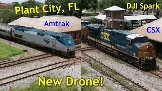 New DJI Spark Drone Railfanning in Plant City, FL!