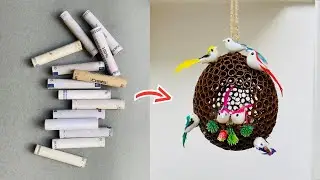Thread Spools Craft Ideas | How To Make Bird Nest 