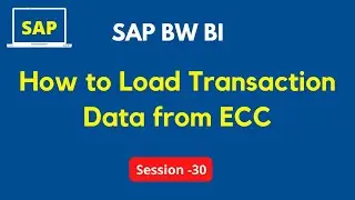 How to Load Transaction Data from ECC | Data Loading to BW From ECC| Flat File Loading to InfoObject