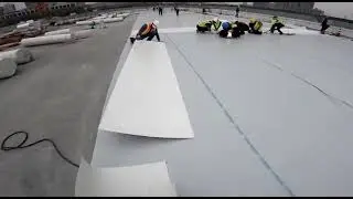 First person perspective on tpo waterproofing membrane construction