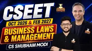 CSEET JUNE 2026 | BUSINESS LAWS & MANAGEMENT CHAPTER 5 SALE OF GOODS ACT LECTURE 1 | CS SHUBHAM MODI